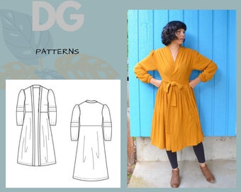 Robe Dress For WOMEN PDF sewing pattern and sewing tutorial