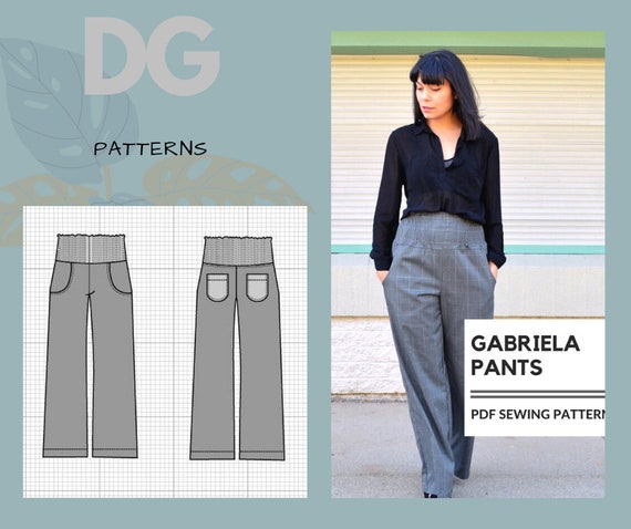 Gabriela Pants PDF Sewing Pattern and Step by Step Sewing Tutorial