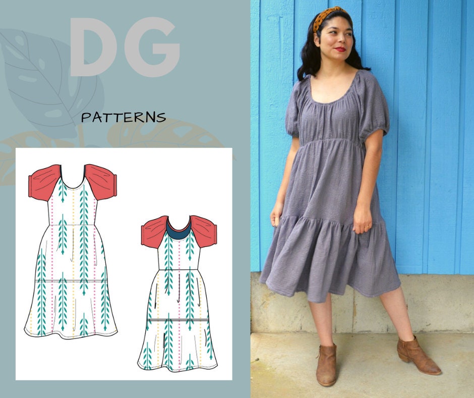 Julieta Dress PDF Sewing Pattern and Sewing Tutorial - Etsy Canada