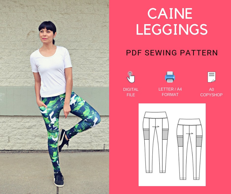 Caine Leggings PDF Sewing Pattern: Printable PDF Sewing Pattern