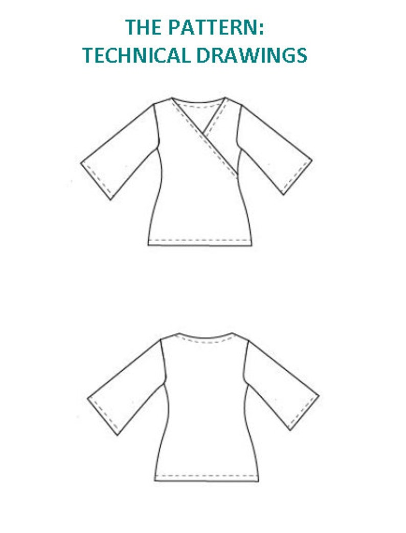 Crossover Top PDF Sewing Pattern and Printable Tutorial Etsy