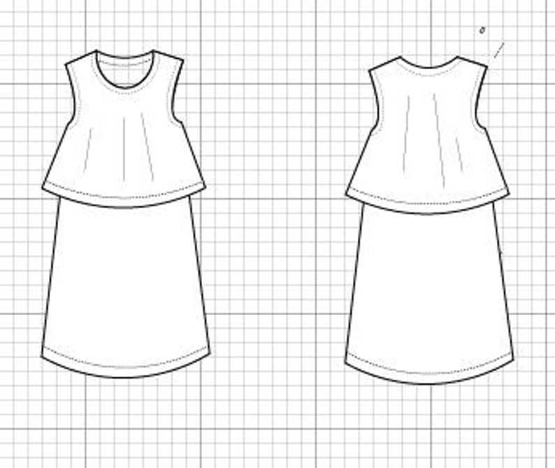 Louise Dress PDF sewing pattern & sewing tutorial for women. The printable sewing pattern includes a step by step sewing tutorial, plus size image 7