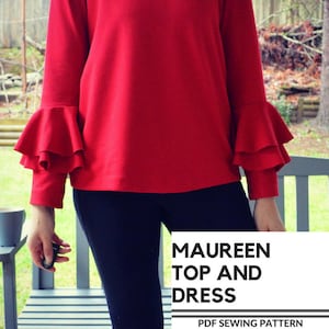 De Maureen-top en -jurk pdf-naaipatroon en -tutorial