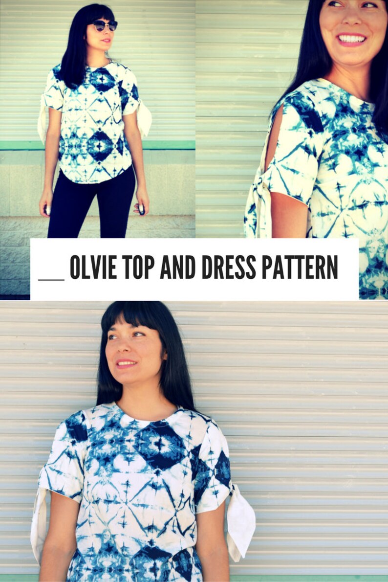 The Olvie Top and Dress PDF printable sewing pattern and sewing tutorial. Download the fully graded pattern in sizes 4 to 22 image 2