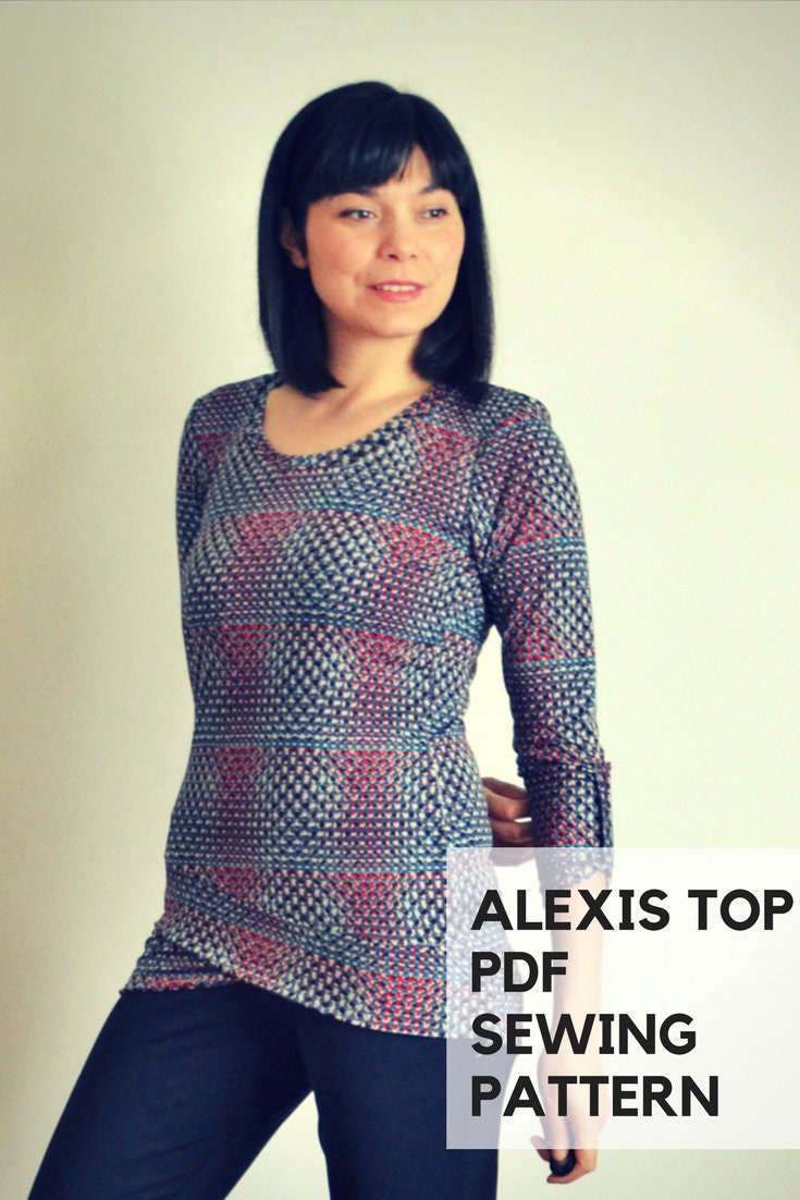 Alexis Top PDF Sewing Pattern and Sewing Tutorial - Etsy Canada