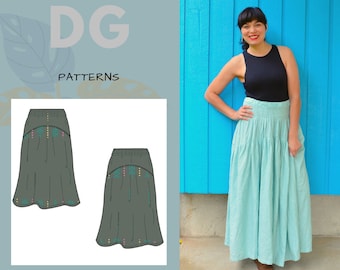 The Beatrice Skirt PDF sewing pattern and tutorial