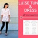 The Luise Tunic and Dress PDF Printable Sewing Pattern and Step by Step ...