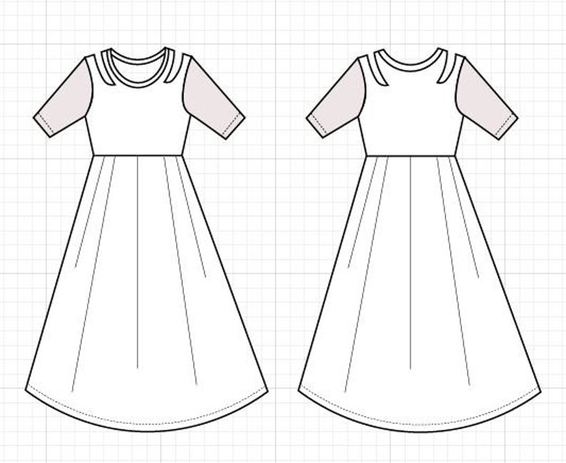 The Wendy Dress PDF sewing pattern and Step by step sewing tutorial for women, sizes 4 to 22 image 2