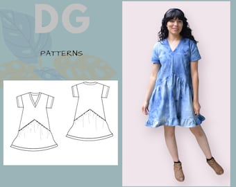 Tamara Dress For WOMEN PDF sewing pattern and sewing tutorial