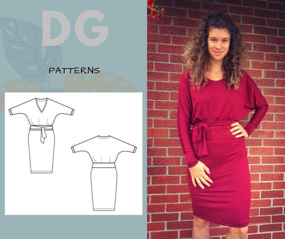 Dolman sleeve maxi dress pattern 2025