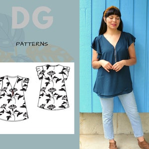 Josefina Top PDF Sewing Pattern and Printable Sewing Tutorial - Etsy