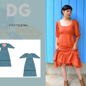 Gina Dress PDF sewing pattern and tutorial