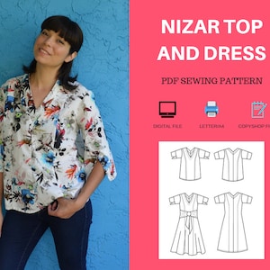 Nizar Top and Dress PDF digital sewing pattern and tutorial