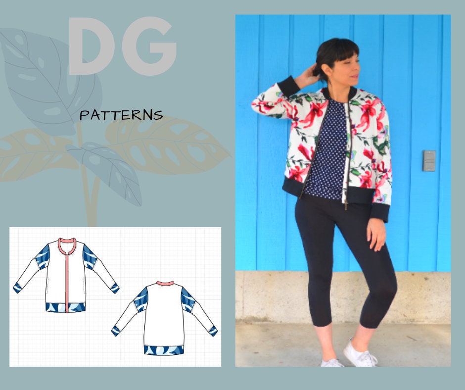 Inara Bomber Jacket PDF Sewing Pattern - Etsy Canada