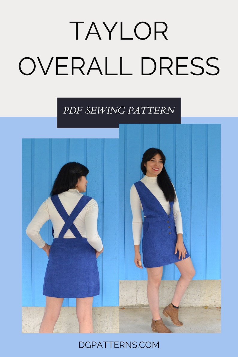 The Taylor Overall Dress PDF Sewing Pattern and Sewing Tutorial - Etsy