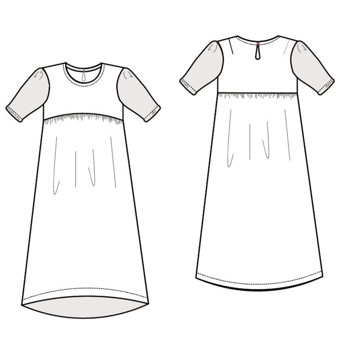 Marta Dress PDF sewing pattern and printable sewing tutorial | Etsy