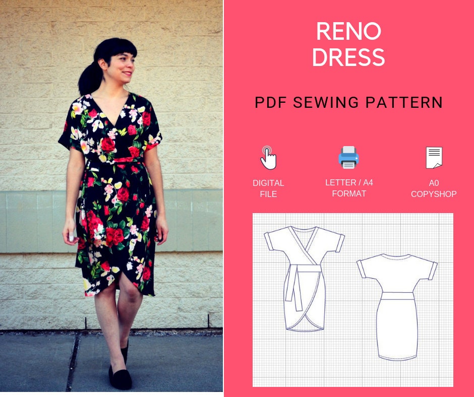 The Reno Dress PDF Sewing Pattern and Step by Step Sewing - Etsy Canada