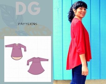 Theodora Blouse PDF sewing pattern and tutorial