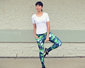 Caine Leggings PDF sewing pattern: Printable PDF sewing pattern and sewing tutorial for women including plus size leggings