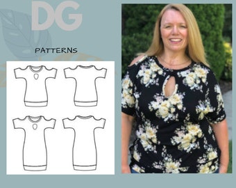 The Ursula Knit Top and Dress PDF sewing pattern