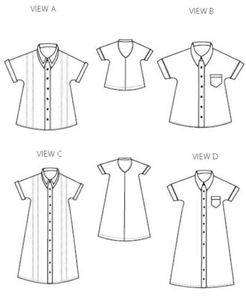 The Ashley Kimono Shirt and Dress PDF pattern: Dress and shirt PDF printable sewing pattern for women. Easy available in sizes 4 to 22 image 4