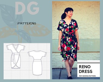 The Reno Dress PDF sewing pattern and step by step sewing tutorial for women