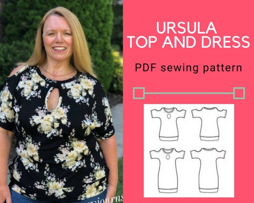 The Ursula Knit Top and Dress PDF Sewing Pattern - Etsy Canada