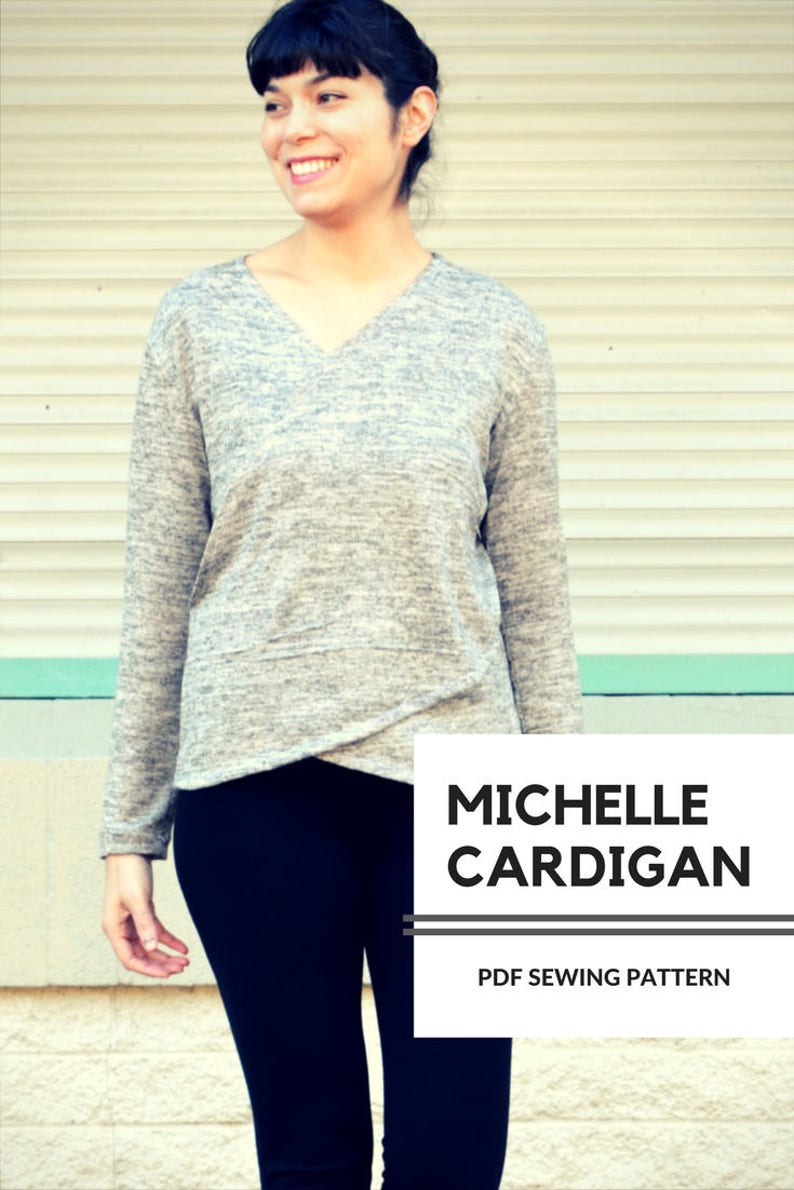 Michelle Cardigan PDF Sewing Pattern and Step by Step Sewing Etsy