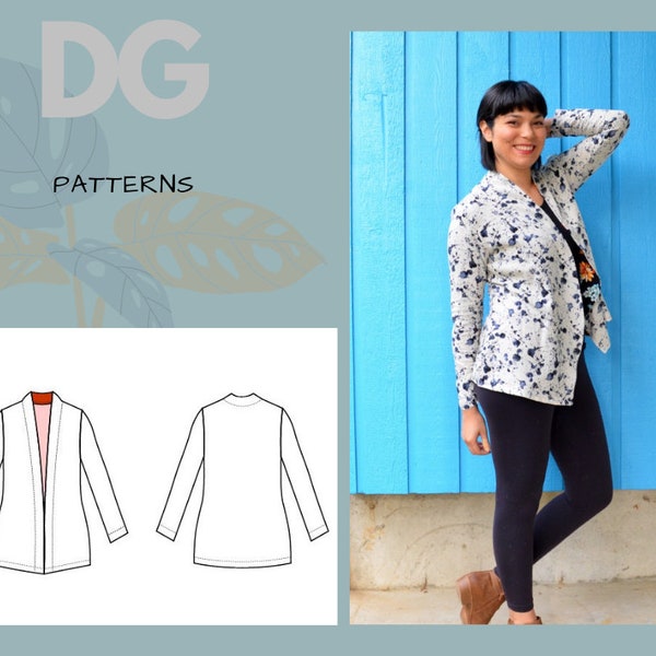 Palermo Jacket For WOMEN PDF sewing pattern and sewing tutorial