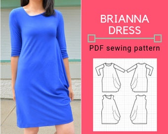 The Brianna Dress PDF printable Sewing pattern and Step By Step Sewing Tutorial