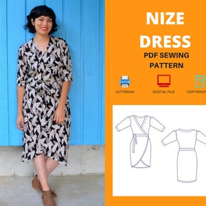 Nize Dress for WOMEN PDF Sewing Pattern and Sewing Tutorial - Etsy