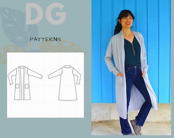 The Kisa Cardigan PDF sewing pattern and sewing tutorial