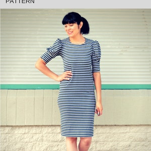 The Veronica Top and Dress PDF sewing pattern and step by step sewing tutorial image 7