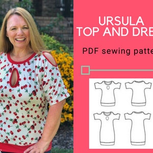 The Ursula Knit Top and Dress PDF Sewing Pattern - Etsy