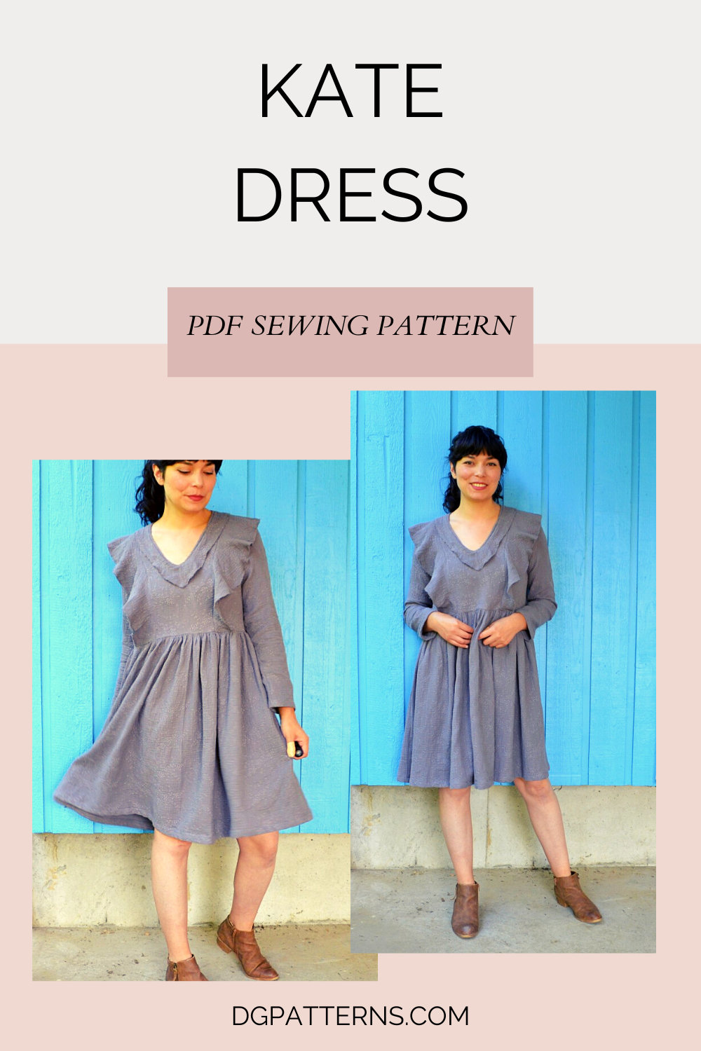 The Kate Winter Dress PDF Sewing Pattern - Etsy