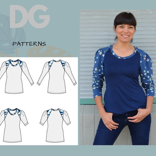 The Tanya Top PDF Sewing Pattern and Sewing Tutorial Available - Etsy