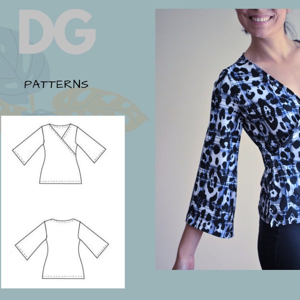 Crossover Top PDF Sewing Pattern and printable tutorial