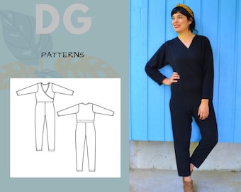 Jennifer Jumpsuit For WOMEN PDF sewing pattern and sewing tutorial