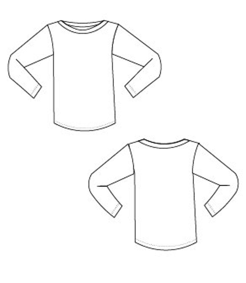 Boatneck top Printable PDF sewing pattern for women. Easy Etsy