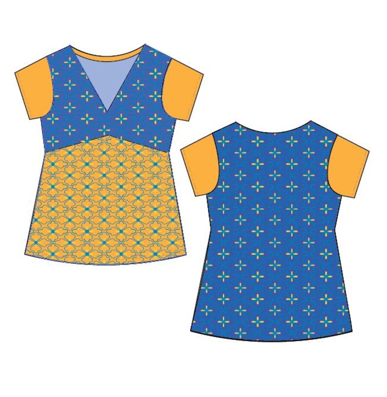Jena Top PDF Sewing Pattern and Printable Sewing Tutorial for Women ...