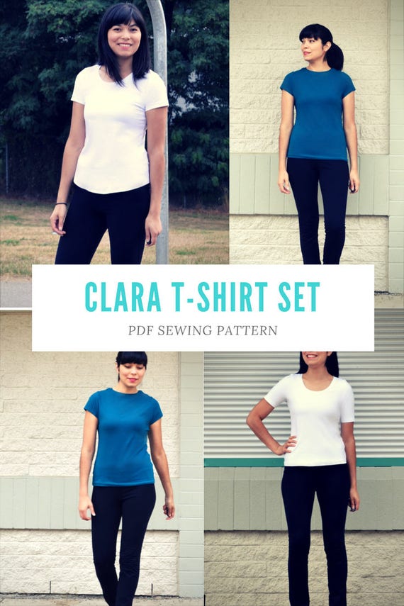 Clara T-shirt Set: Printable PDF sewing pattern and sewing