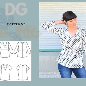 Chris TOP PDF Sewing Pattern and Sewing Tutorial - Etsy