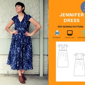 Jennifer Dress PDF sewing pattern and sewing tutorial