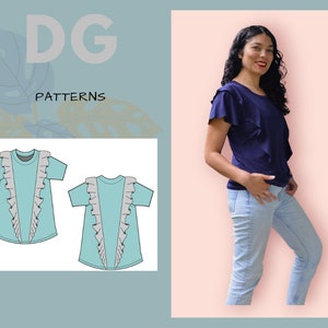 Alejandra Top For WOMEN PDF sewing pattern and sewing tutorial