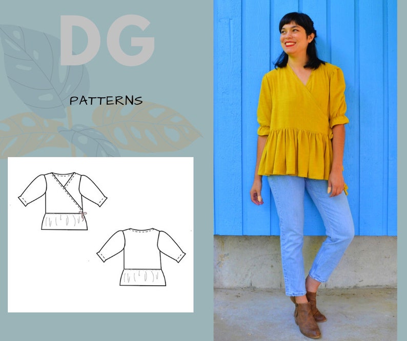 Cali Top PDF Sewing Pattern and Printable Sewing Tutorial for Women ...