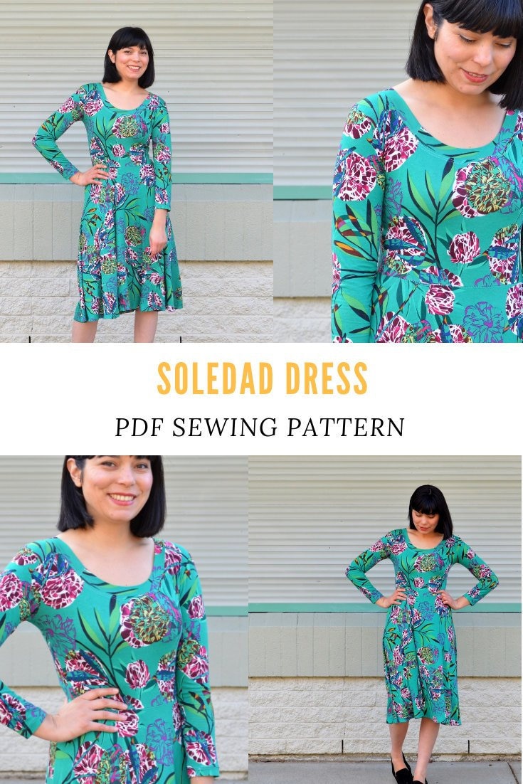 Soledad Dress PDF Sewing Pattern and Tutorial - Etsy Canada