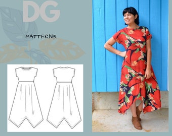 Stella Dress For WOMEN PDF sewing pattern and sewing tutorial