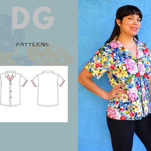 Bellingham PDF sewing pattern and printable sewing tutorial for women including plus sizes.