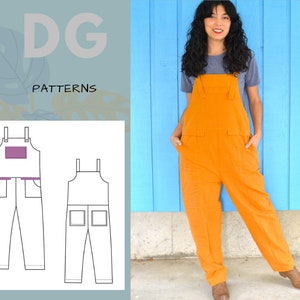 The Morales Dungarees PDF sewing pattern and sewing tutorial