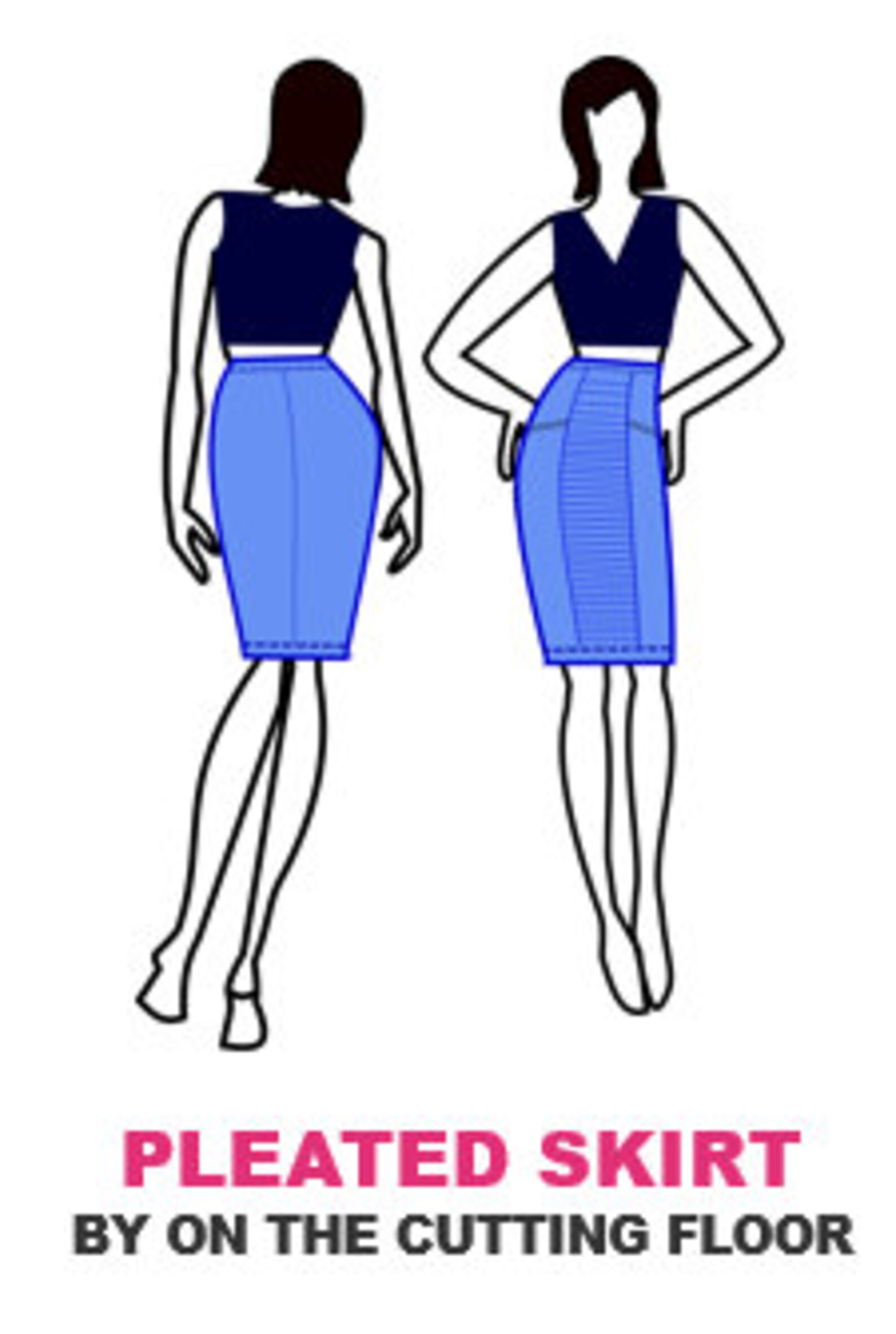 Pleated Skirt PDF Pattern Etsy